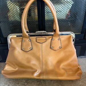 Neiman Marcus Tan Leather Shoulder Bag